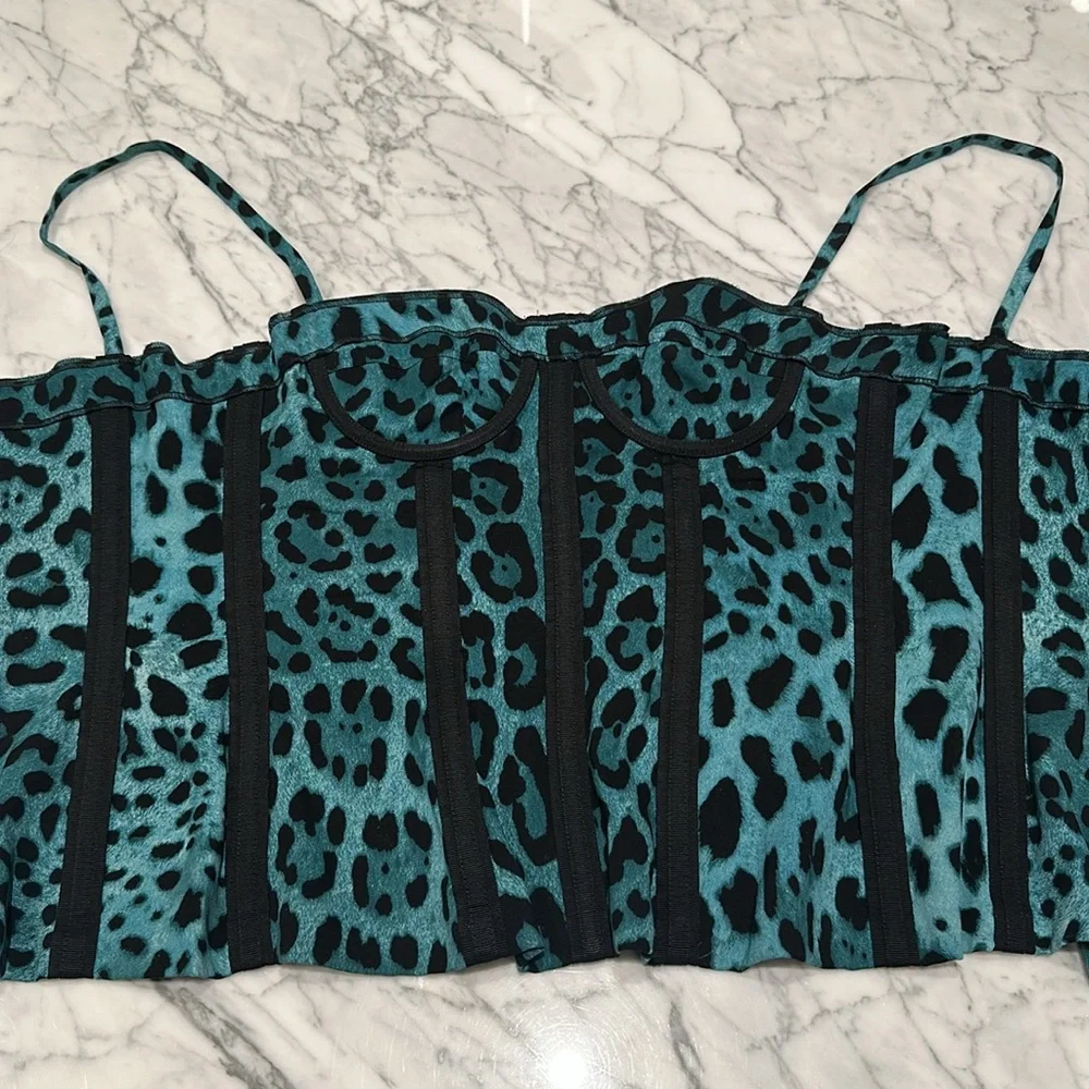 Dolce & Gabbana Turquoise Leopard Corset - Picture 11 of 11